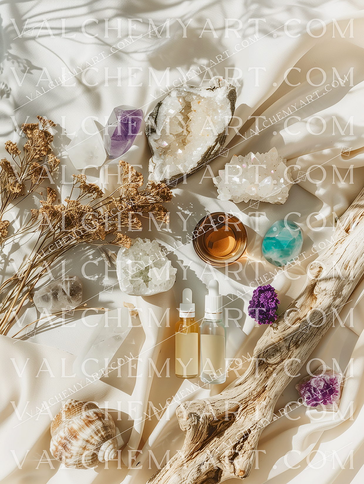 Crystal Ritual Flat Lay