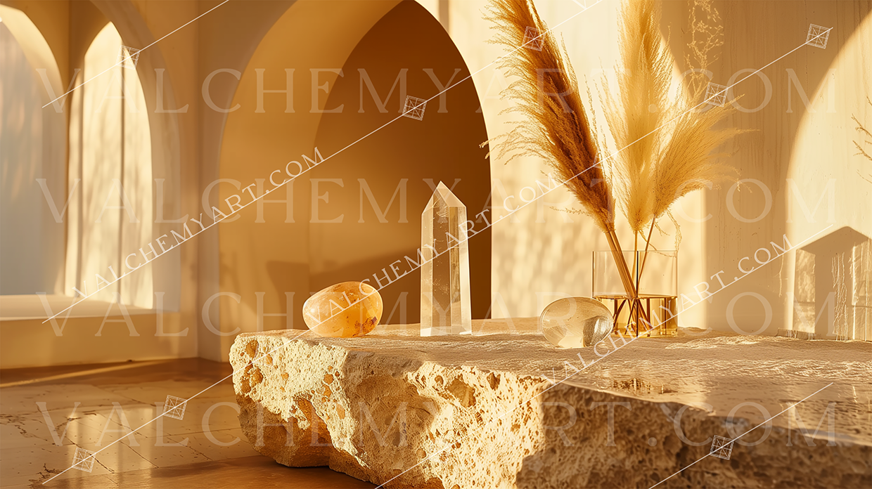 Golden Hour Crystal Altar