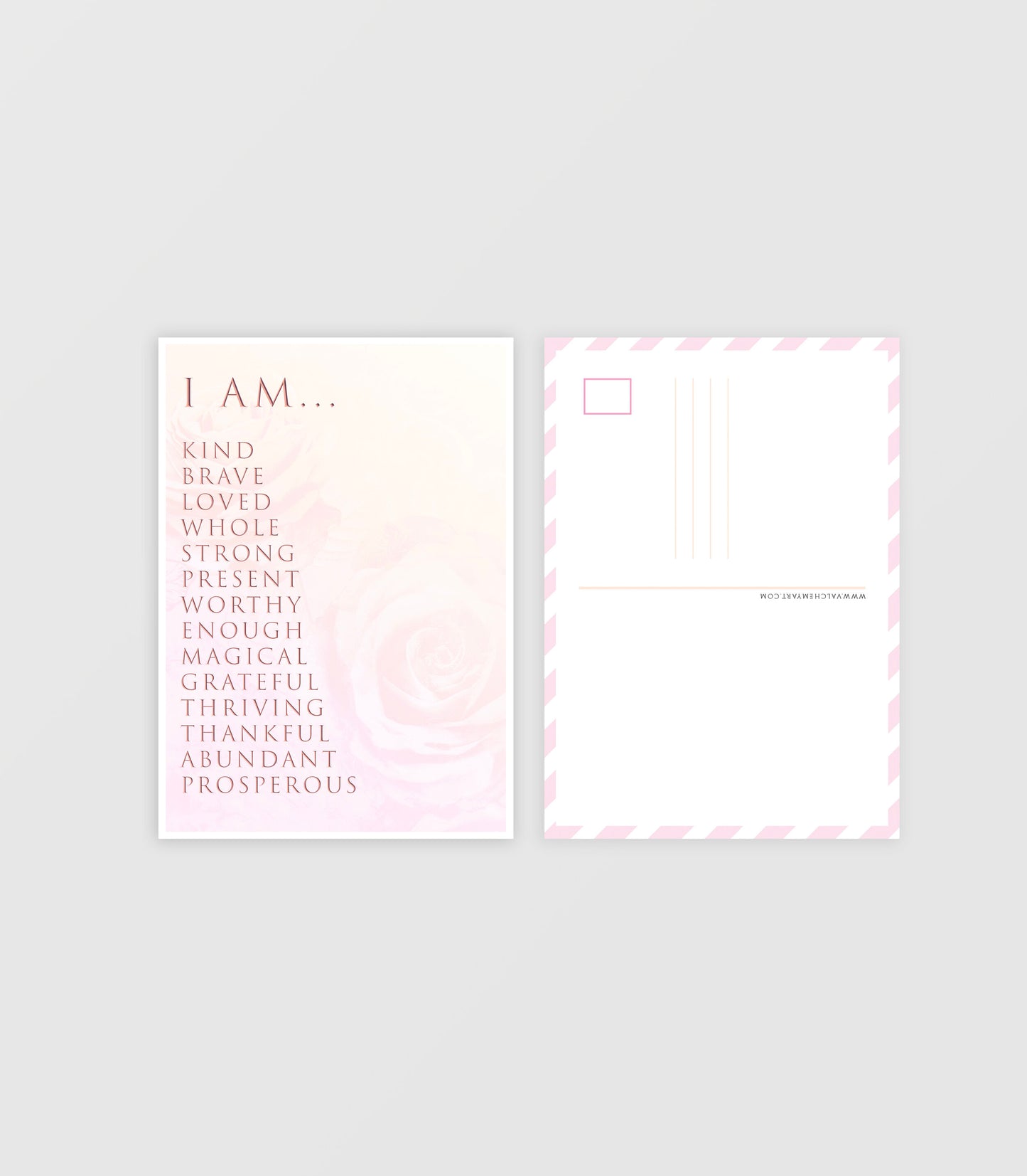"I AM" AFFIRMATION POSTCARD