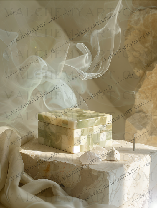 Alabaster Ritual Box and Crystals