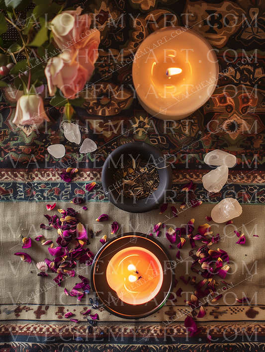 Altar of Devotion | Candlelight & Rose Petals