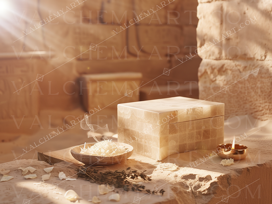 Desert Light Ritual Box with White Petals