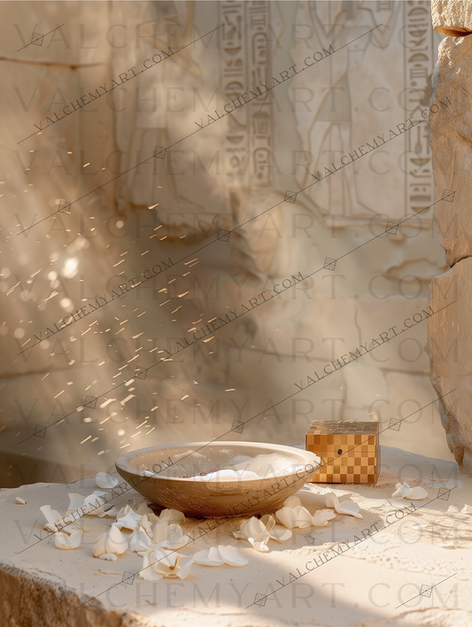 Desert Smoke and Petals in Ritual Stillness