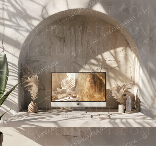 Sacred Workspace with Arch Wall