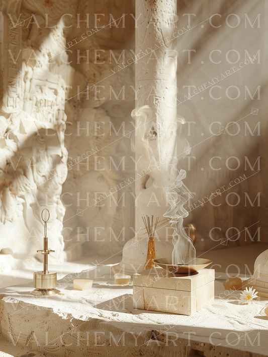 Sandstone Ritual with Incense