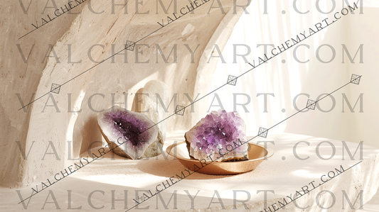 Amethyst Altar in Morning Light