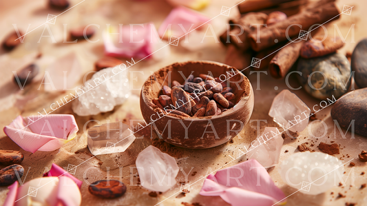 Cacao and Crystal Offering