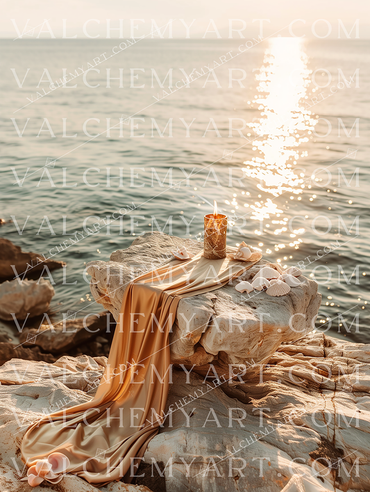 Coastal Altar at Sunset II