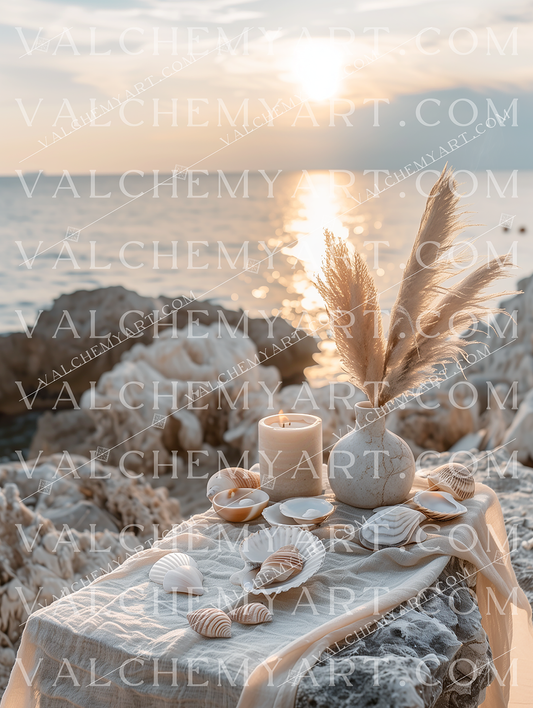 Coastal Altar at Sunset III
